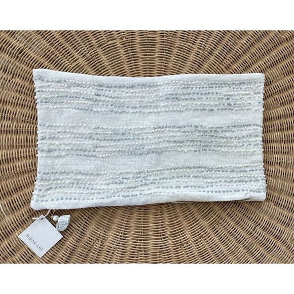 NEW Serena & Lily Pryce Pillow Cover (12”x21”)-Sky Blue
